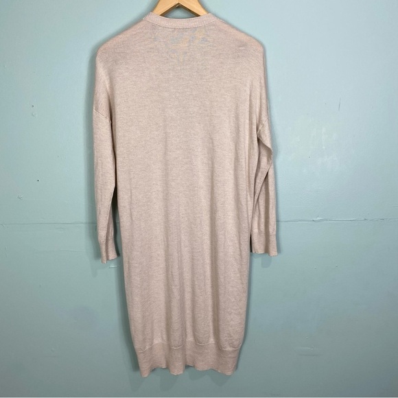 ATM Long Silk‎ Blend Cardigan Beige Sz S - Picture 6 of 9